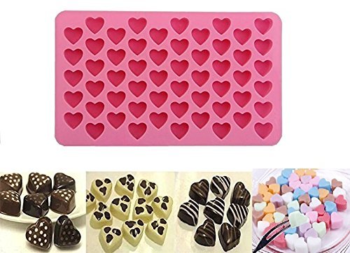 Ninewell 55-Cavity Love Heart Silicone Cake Soap Decoration Mold N2