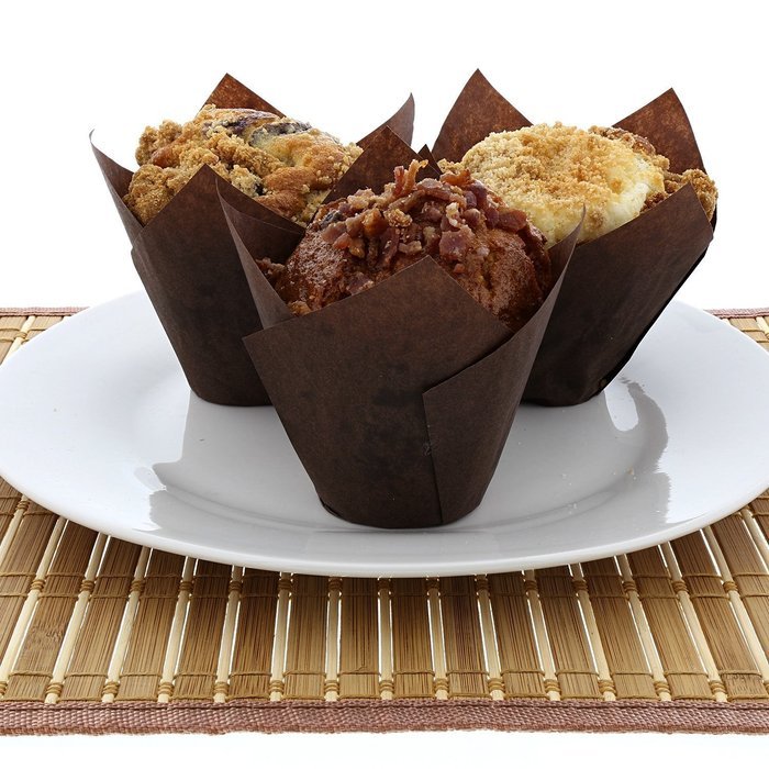 Brown Tulip Baking Cups-Cupcake and Muffin Liners -Pack of 50/ 100% Food and Oven Safe/ Dimensions: Base: 2"D,... N6