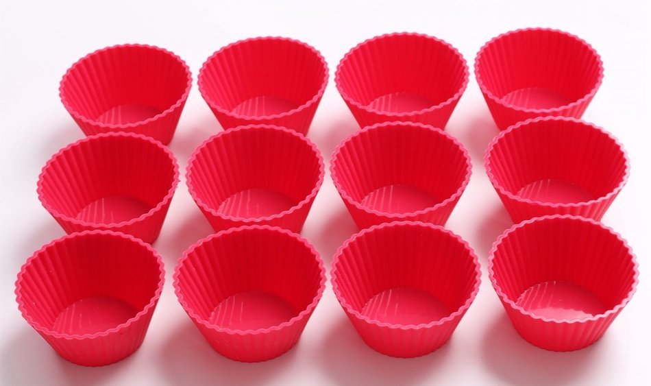 Jacobake Silicone Cupcake Liners Reusable Silicone Muffin Liners Silicone Muffin Cups for Baking(12 Pack Red)... N8