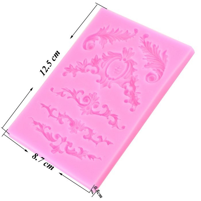 Mujiang Cake Decorative Design Pattern Silicone Fondant Molds for Baking Supplies and Decorations