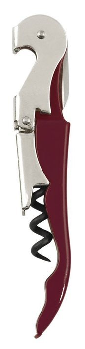 Truetap Burgundy Double Hinged Waiter's Corkscrew by True