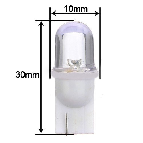 TOOGOO(R) 10X T10 W5W 501 194 Xenon White LED Side / Interior / Number Plate Light Bulb