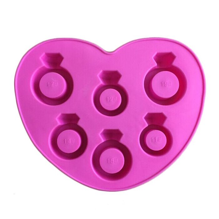 LYNCH 3D Diamond Ring Design Silicone Fondant Mold Muffin Ice Cube Tray Mould N4