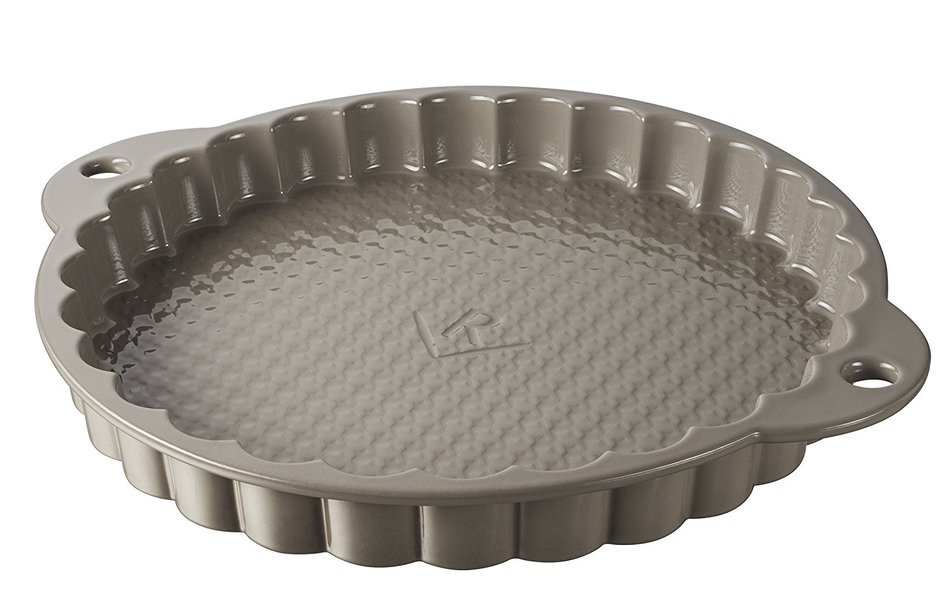 Revol USA 647707 Les Naturals Tart Dish, Sesame Grey