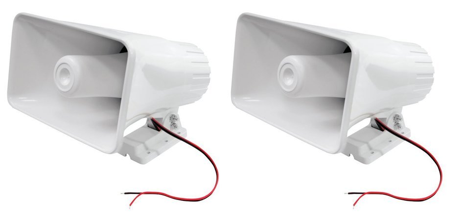Pyle PHSP5 8-Inch 65W Indoor & Outdoor PA Horns Speaker - White (Pair)