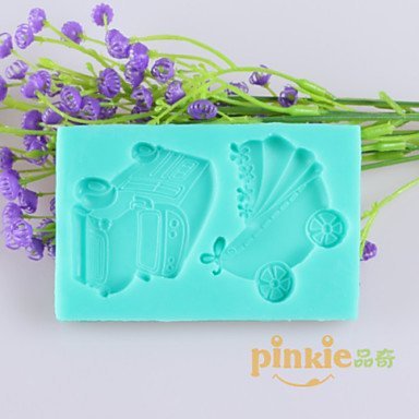 Sher Car And Baby Carriages Fondant Cake Chocolate Silicone Molds,Decoration Tools Bakeware N3