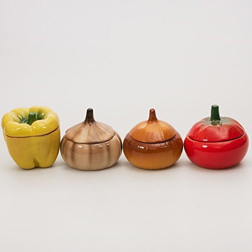 Set of 4 Stoneware Ramekins 'Happy Family' N6