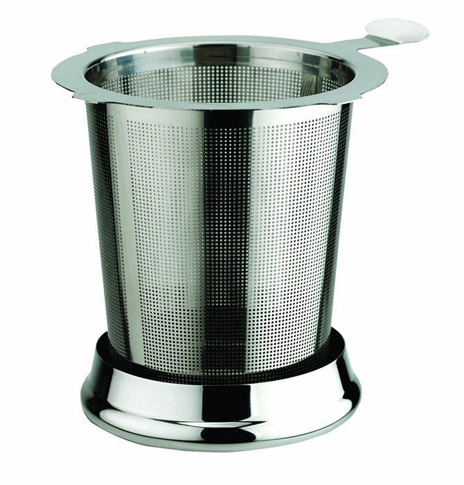 Frieling USA 18/8 Stainless Steel Tea Infuser with Dual Purpose Lid, 3.75" tall