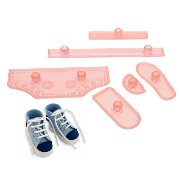VANKER 6Pcs Sneaker Shoes Cake Cutter Mould DIY Craft Baking Decor Supply N3