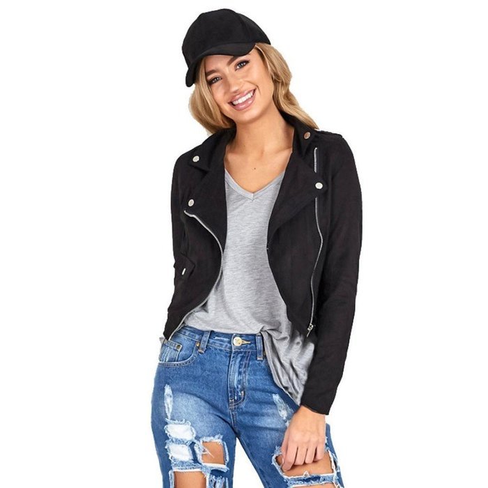 Jacket,Morecome Womens Winter Slim Biker Motorcycle Leather Jacket Zipper Coat N11