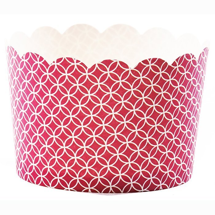 Simply Baked Jumbo Paper Baking Cup, Scarlet Medallion, 20-Pack, Entertain with Ease and Style, Serve Cupcakes...