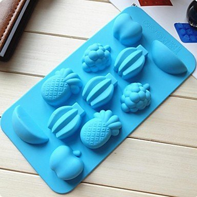 Y&XL&H 11 Hole Fruit Cake Mold Ice Jelly Chocolate Mold,Silicone 20&iexcl;&Aacute;10.5&iexcl;&Aacute;16.5 CM(7.9&iexcl;&Aacute;4.1&iexcl;&Aacute;6.5 INCH)