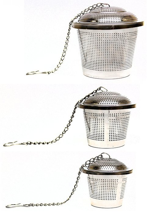 Mingwei Stainless Steel Brew-In-Mug Tea Strainers, Small/Medium/Large Tea Infusers with Extra Fine Mesh, Ideal... N7
