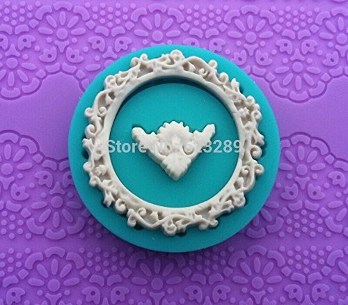 100% Food-grade Silicone Mold,1pc Round Frame Shapes Cake Chocolate Candy Jello Silicone Decorating Tools N2