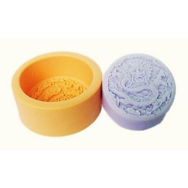 Y&XL&H Loong Moon Cake Fondant Cake Chocolate Resin Clay Candy Silicone Mold,L7.5cmW7.5cmH3cm N2
