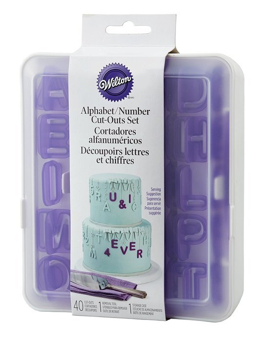 Wilton 417-7554 40 Piece Alphabet & Numbers Fondant Cut-Outs Set N5