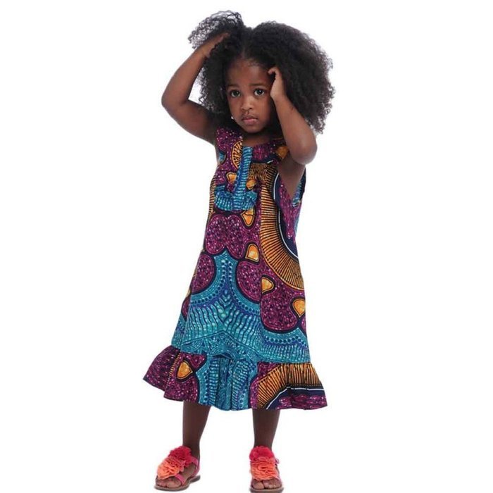 Kids Dress,Morecome Girls Kids Short Sleeve Clothes Africa Print Tops Dress