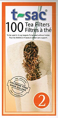 T-Sac Tea Filters, Size 2 (2-4 Cups), 100-count box (24)