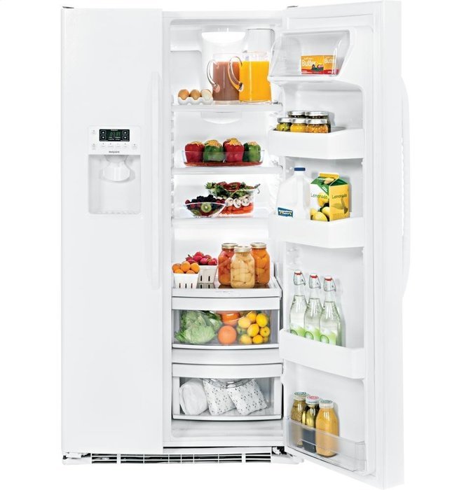 Hotpoint HSS25ATHWW 25.4 Cu. Ft. White Side-By-Side Refrigerator