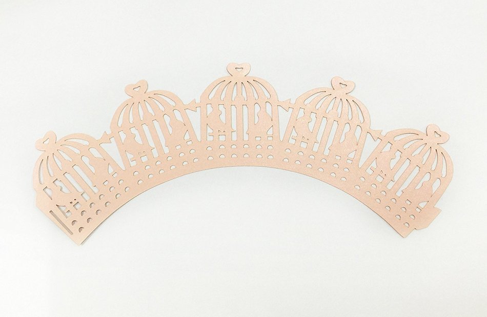 HUAL Cupcake Wrappers 50 Filigree Artistic Bake Cake Paper Cups Birdcage Lace Laser Cut Liner Baking Cup Muffin... N3