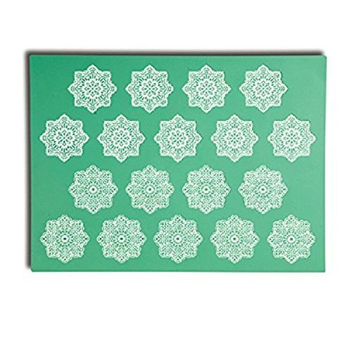 JUMUU Silicone Cake Lace Mat Cake Decoration Sugar Craft Tools of Fondant Cake Lace Embossed Cake Mold (Green/...