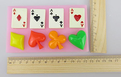 Anyana Poker A Silicone Fondant Mold Cake Decorating Pastry Gum Pastry Tool Kitchen Tool Sugar Paste Baking Mould... N3