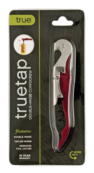 Truetap Burgundy Double Hinged Waiter's Corkscrew by True N2