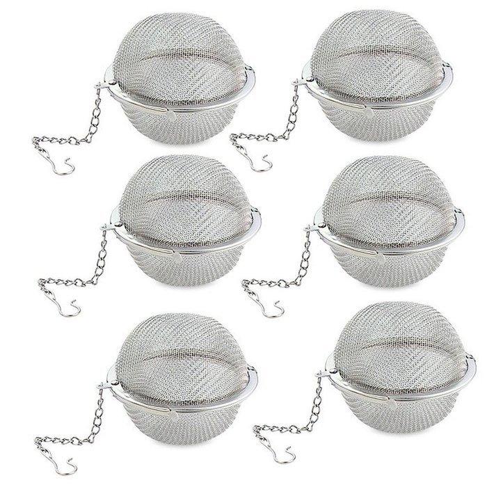 Bit Fly Stainless Steel Sphere Locking Spice Tea Ball Strainer Mesh Infuser tea strainer Filter infusor (6) N7