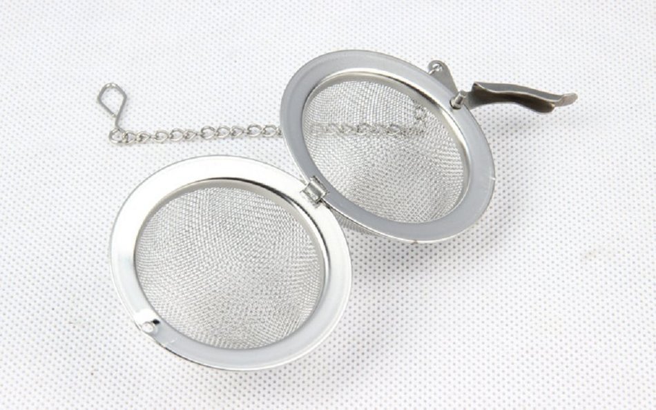 Bit Fly Stainless Steel Sphere Locking Spice Tea Ball Strainer Mesh Infuser tea strainer Filter infusor (6) N8