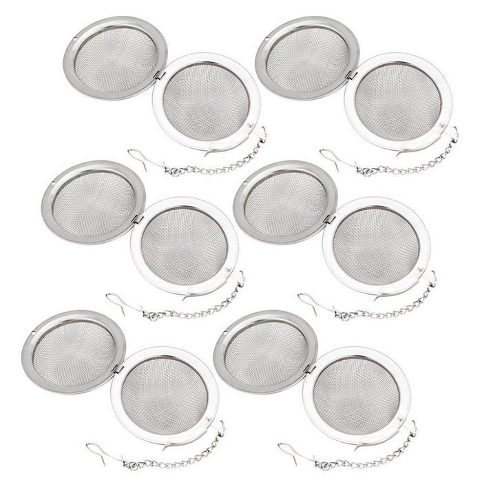 Bit Fly Stainless Steel Sphere Locking Spice Tea Ball Strainer Mesh Infuser tea strainer Filter infusor (6) N11