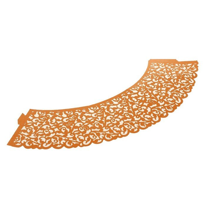 SODIAL(R)50 pcs Filigree Vintage Cupcake Wrappers Wraps Cases - Wedding, Birthday, UK seller(Orange) N2