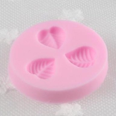 Y&XL&H Three Holes Leaf Leaves Silicone Mold Fondant Molds Sugar Craft Tools Resin flowers Mould For Cakes N4