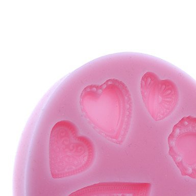 Y&XL&H 3D Sweet Heart Theme Silicone Cookie Biscuit Mold N2