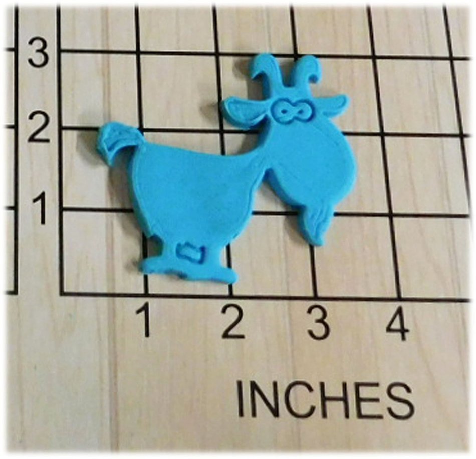 Billy Goat with Eyes Shape Fondant Cookie Cutter and Stamp #1028 N2