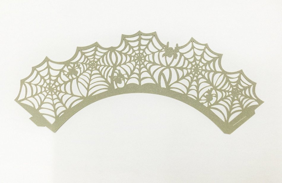HUAL Cupcake Wrappers 50 Filigree Artistic Bake Cake Paper Cups Spider silk Lace Laser Cut Liner Baking Cup Muffin... N4