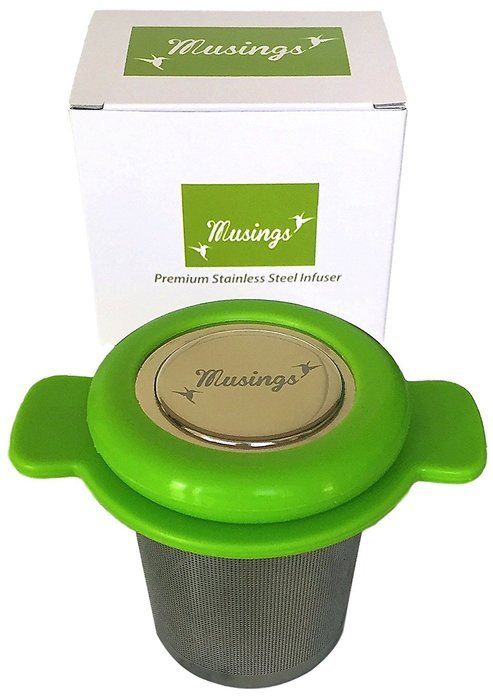 Tea Filter & Infuser For All Loose Tea, BONUS Silicone Liners Add Grip & Stop Burns, Premium Stainless Steel,... N5