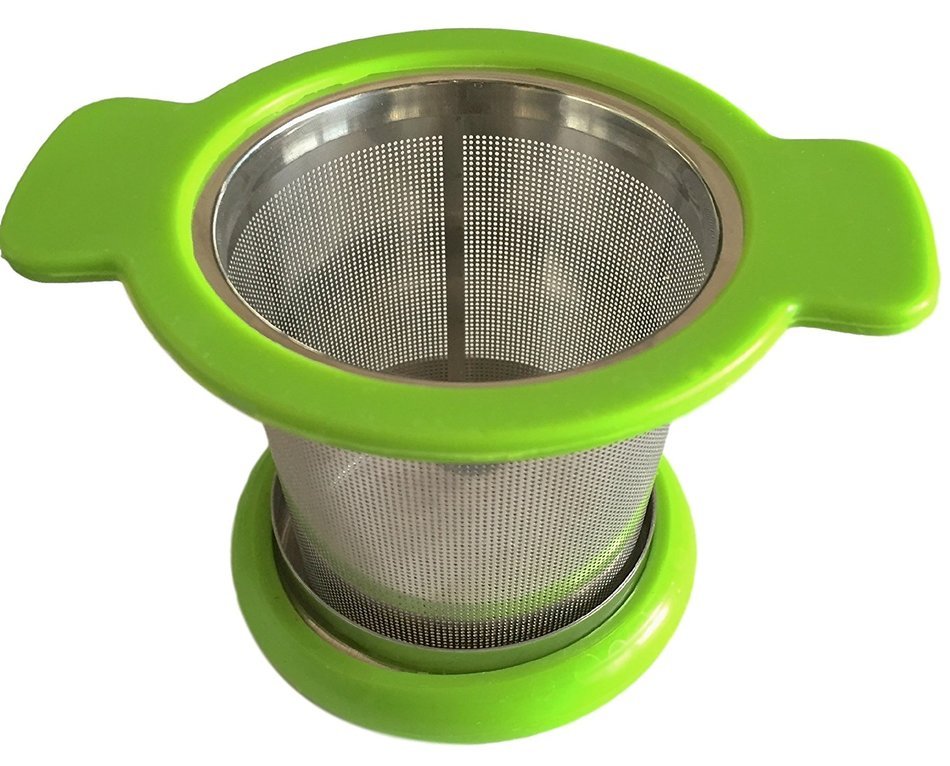 Tea Filter & Infuser For All Loose Tea, BONUS Silicone Liners Add Grip & Stop Burns, Premium Stainless Steel,... N6