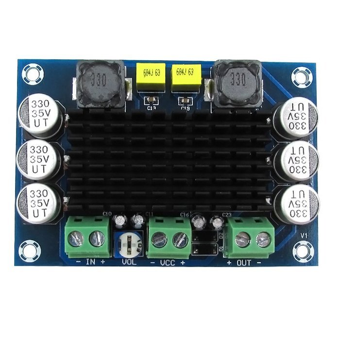 Qianson DC 12V-24V TPA3116 D2 100W Mono Channel Digital Audio Power Amplifier Board car N6
