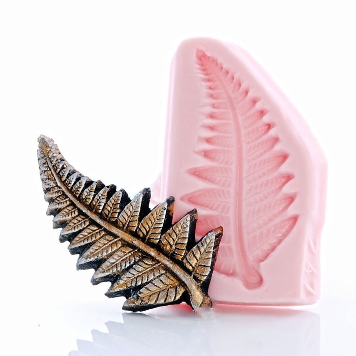 Fern Leaf Flexible Silicone Mold, Fondant, Candy, Chocolate, Food Safe, Polymer Clay, Resin Mold, Epoxy and so... N8