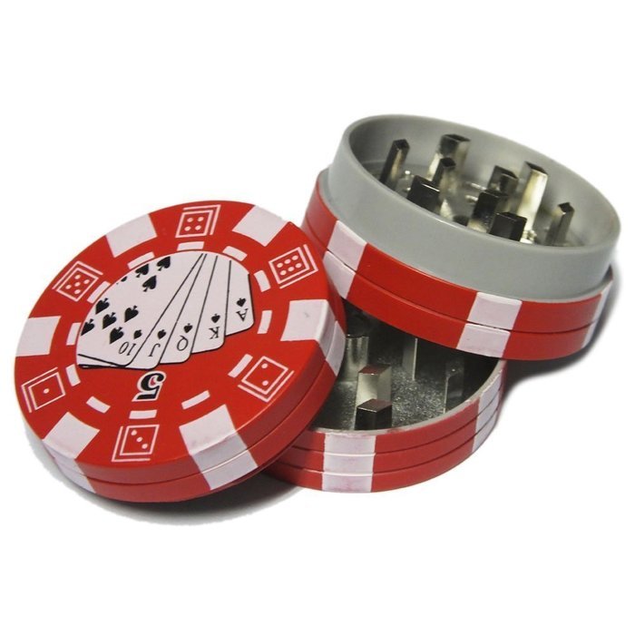 1pcs Pocket Portable Grinder, Metal Alloy 3 Layers Mini Poker Chip Style Grinder, Poker Chip Herb Tobacco Grinder... N8