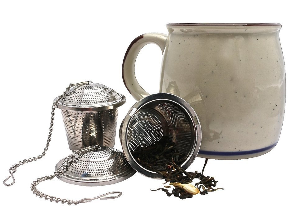 Loose Leaf Tea Strainer Steeper Infuser (Set of two). Food Grade Stainless Steel N2