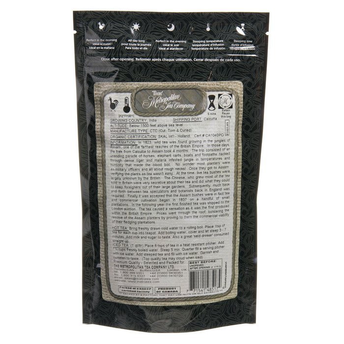 Metropolitan Tea Discovery Loose Tea Pack, Organic Assam Organic, 100gm