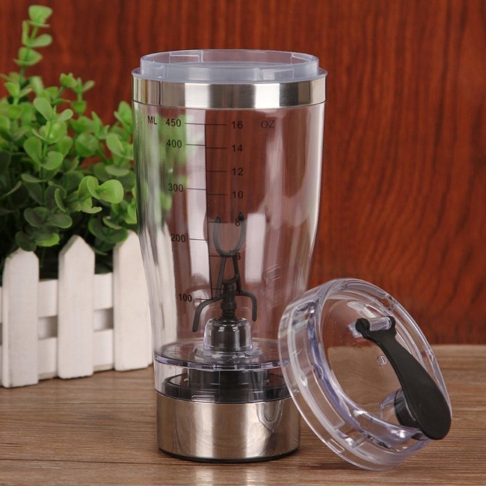 Powered Protein Shaker Bottle Eleoption&reg; Electric Protein Shaker Blender My Water Bottle Automatic Movement Vortex... N2