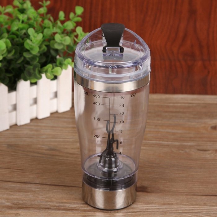 Powered Protein Shaker Bottle Eleoption&reg; Electric Protein Shaker Blender My Water Bottle Automatic Movement Vortex... N3