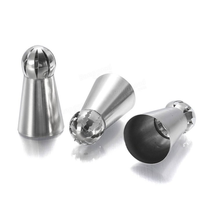 9Snail Cake Decorating Supplies NEW 3pcs/set Sphere Ball Tips Russian Icing Piping Nozzles Tips Pastry Cupcake N2