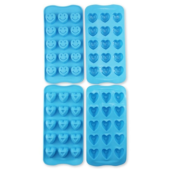 Candy Making Molds, 8 PCS YYP [Smile Face, Star, Apple, Sailboat, Sun, Diamond and Flower Mold] Silicone Candy... N3
