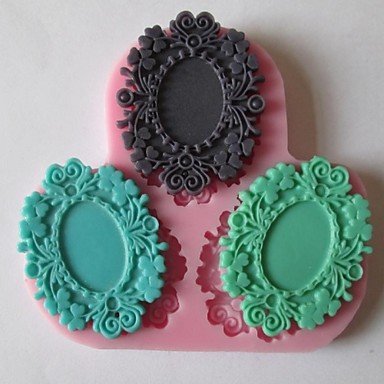 Y&XL&H Three Flower Baking Fondant Cake Chocolate Candy Mold,L9cmW9cmH1cm N3