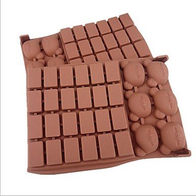 Sher 30 Hole Lattice Bear Shape Cake Ice Jelly Chocolate Molds,Silicone 18&iexcl;&Aacute;12.5&iexcl;&Aacute;2 CM(7.1&iexcl;&Aacute;4.9&iexcl;&Aacute;0.8 INCH)