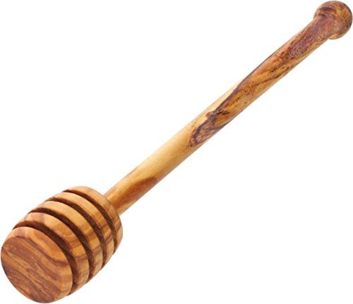 ScanWood Olive Wood Honey Dipper, 6.4 Inch