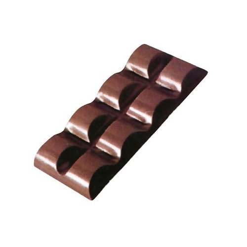 Fat Daddio's Rounded Square Bar Polycarbonate Candy Mold, 6-Bars Per Tray